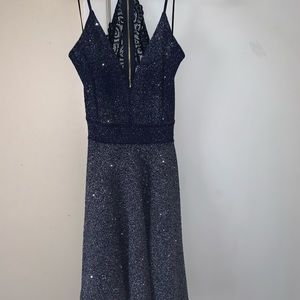Navy Glitter Dress